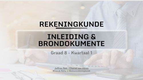 Graad 8 - Inleiding & Brondokumente